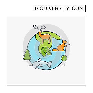 Biodiversity color icon photo