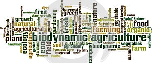 Biodynamic agriculture word cloud photo