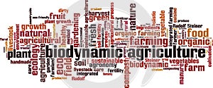 Biodynamic agriculture word cloud photo