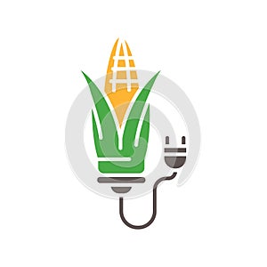 Bioenergy flat line icon.