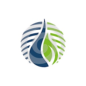 bioenergy logo design vector eco friendly renewable icon symbol illustration