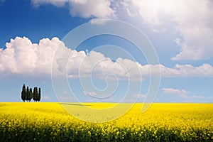 Bioenergy; Rapsfeld spring Panorama