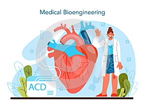 Bioengineering concept. Biotechnology, gene therapy and research.