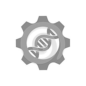 Bioengineering with dna and gear vector