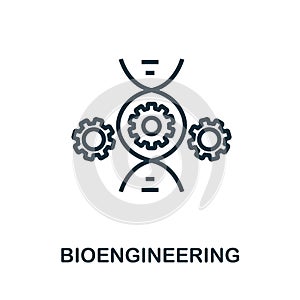 Bioengineering icon. Simple line element from biotechnology icons collection. Outline Bioengineering icon for templates, software