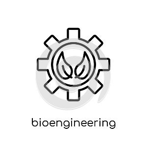 bioengineering icon. Trendy modern flat linear vector bioengineering icon on white background from thin line general collection