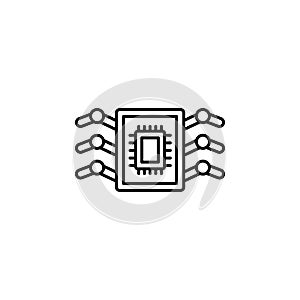 Bioengineering nanorobotics icon. Element of artificial intelligence icon for mobile concept and web apps. Thin line Bioengineerin