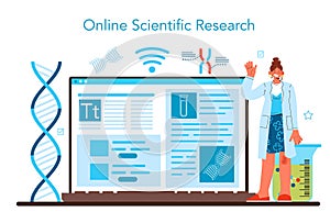 Bioengineering online service or platform. Biotechnology, gene therapy