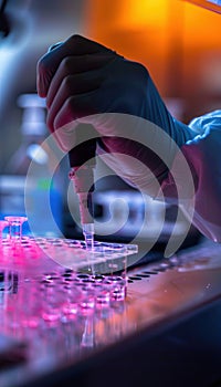 Bioengineering Precision: Micropipette Technique in Modern Laboratory Setting photo