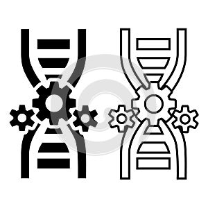 Bioengineering vector icon set. biotechnology illustration sign collection. agriculture symbol.