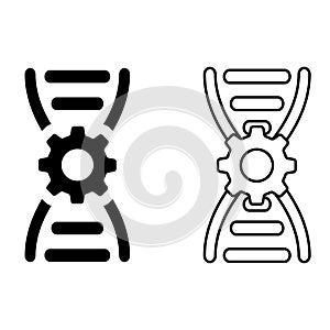 Bioengineering vector icon set. biotechnology illustration sign collection. agriculture symbol.