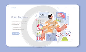 Bioengineering web banner or landing page. Biotechnology