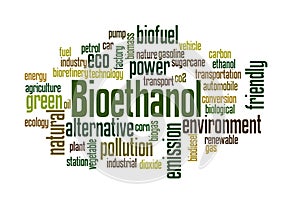 Bioethanol word cloud concept 2 photo