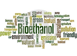 Bioethanol word cloud concept 4 photo