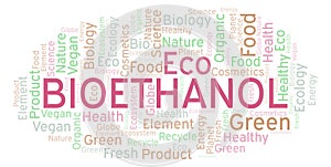 Bioethanol word cloud. photo