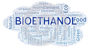 Bioethanol word cloud. photo