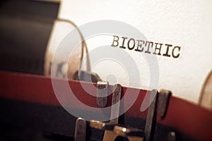 Bioethic concept view