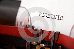 Bioethic concept view