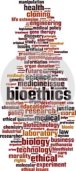 Bioethics word cloud