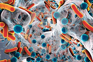 Biofilm of antibiotic resistant bacteria photo
