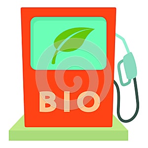 Biofuel icon, cartoon style