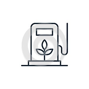 biofuel icon vector from oil industry concept. Thin line illustration of biofuel editable stroke. biofuel linear sign for use on