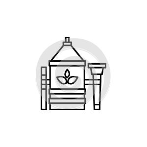biogas, biogas production line icon. Elements of energy illustration icons. Signs, symbols can be used for web, logo, mobile app,