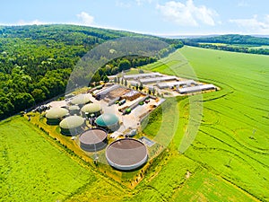 Biogas plant and farm.