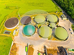 Biogas plant and farm.