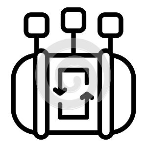 Biogas tank icon outline vector. Eco cycle