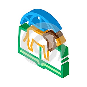 Biogeography science isometric icon vector illustration