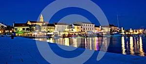 Biograd na moru evening waterfront panorama