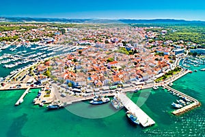 Biograd na Moru historic coastal town aerial view photo