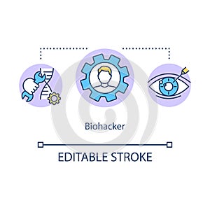 Biohacker concept icon