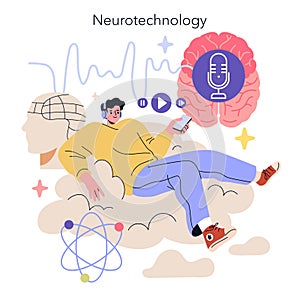 Biohacking. Flat Vector Illustration