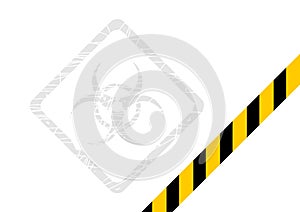 Biohazard background, striped warning tape