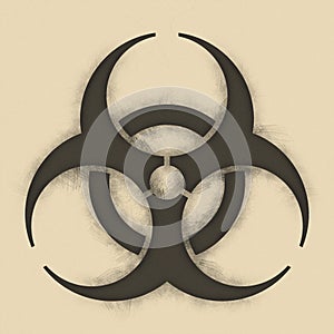 Biohazard biological hazard symbol.