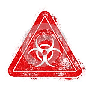 Biohazard / biological hazard warning sign or symbol