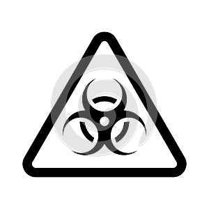 Biohazard or biological threat alert icon. Warning sign of virus. Danger Coronavirus Bio hazard symbol. Vector