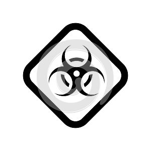 Biohazard or biological threat alert icon. Warning sign of virus. Danger Coronavirus Bio hazard symbol. Vector