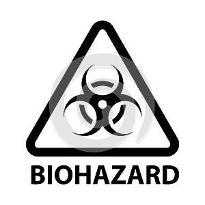 The Biohazard or biological threat alert icon. Warning sign of virus. Danger Coronavirus Bio hazard symbol. Vector