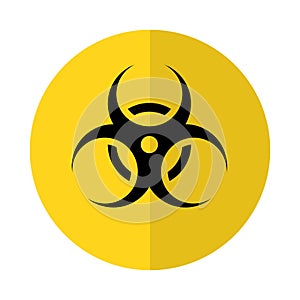 Biohazard or biological threat alert icon. Warning sign of virus. Danger Coronavirus Bio hazard symbol. Vector