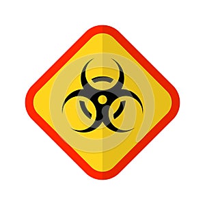 Biohazard or biological threat alert icon. Warning sign of virus. Danger Coronavirus Bio hazard symbol. Vector