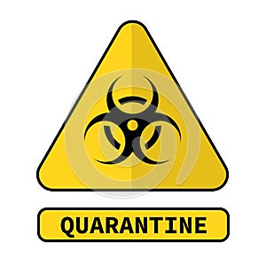 The Biohazard or biological threat alert icon. Warning sign of virus. Danger Coronavirus Bio hazard symbol. Vector