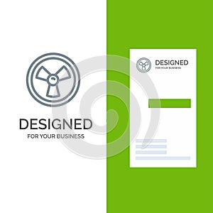 Biohazard, Chemist, Science Grey Logo Design and Business Card Template
