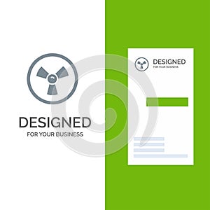 Biohazard, Chemist, Science Grey Logo Design and Business Card Template