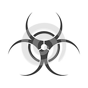 Biohazard icon. Biological hazard sign isolated on white