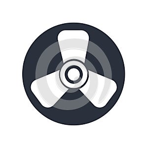 Biohazard icon vector sign and symbol isolated on white background, Biohazard logo concept