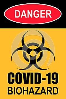 Biohazard sign of covid 19