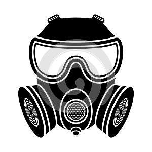 Biohazard sign. Gas mask icon. Chemical Attack.